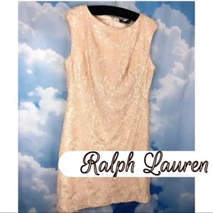 Ralph Lauren Sequin Cocktail Dress Comfort Stretch